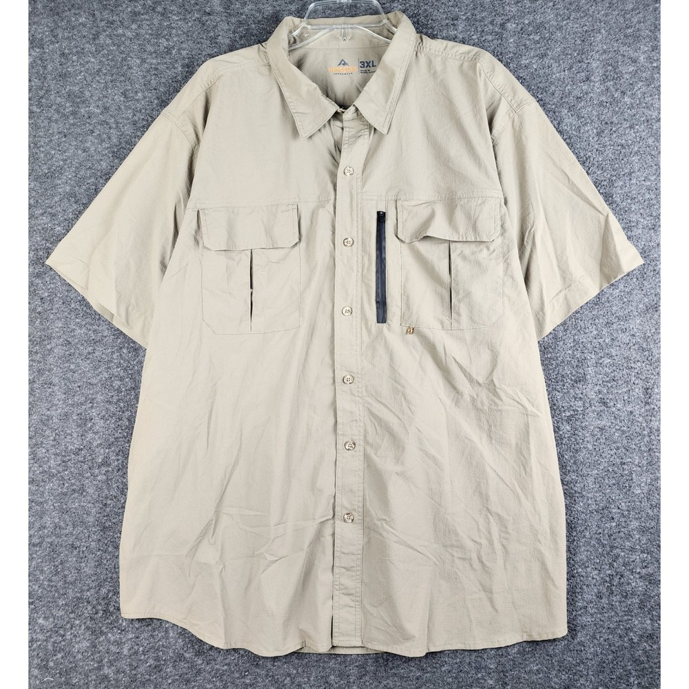 Ridgecut Fishing Utility Shirt Mens 3XL Short Sleeve Performance Hiking SMW24